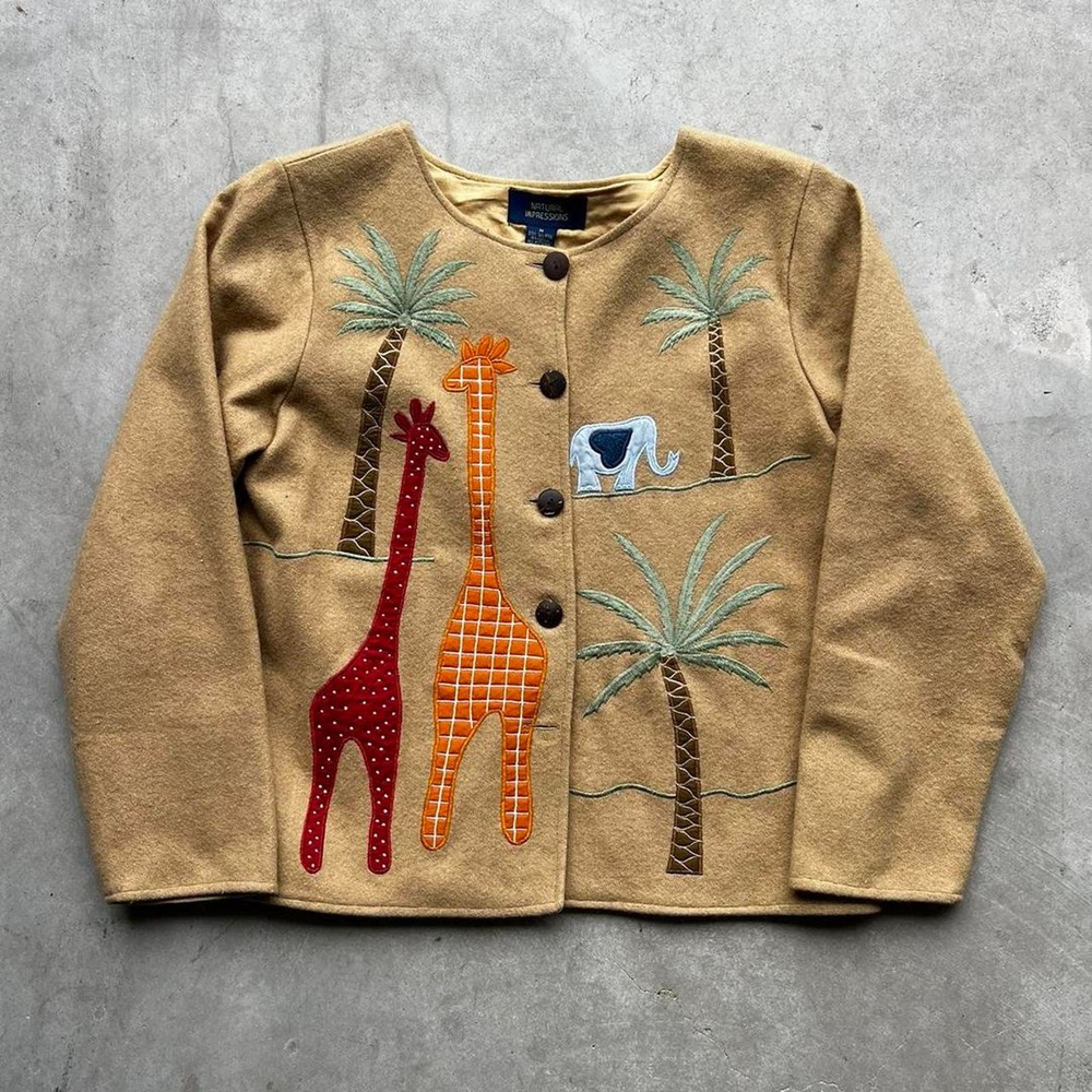 Vintage Y2K Embroidered Animal Jacket